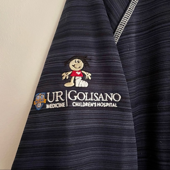 URMC Golisano quarter zip blue Xl with pockets - Picture 2 of 4